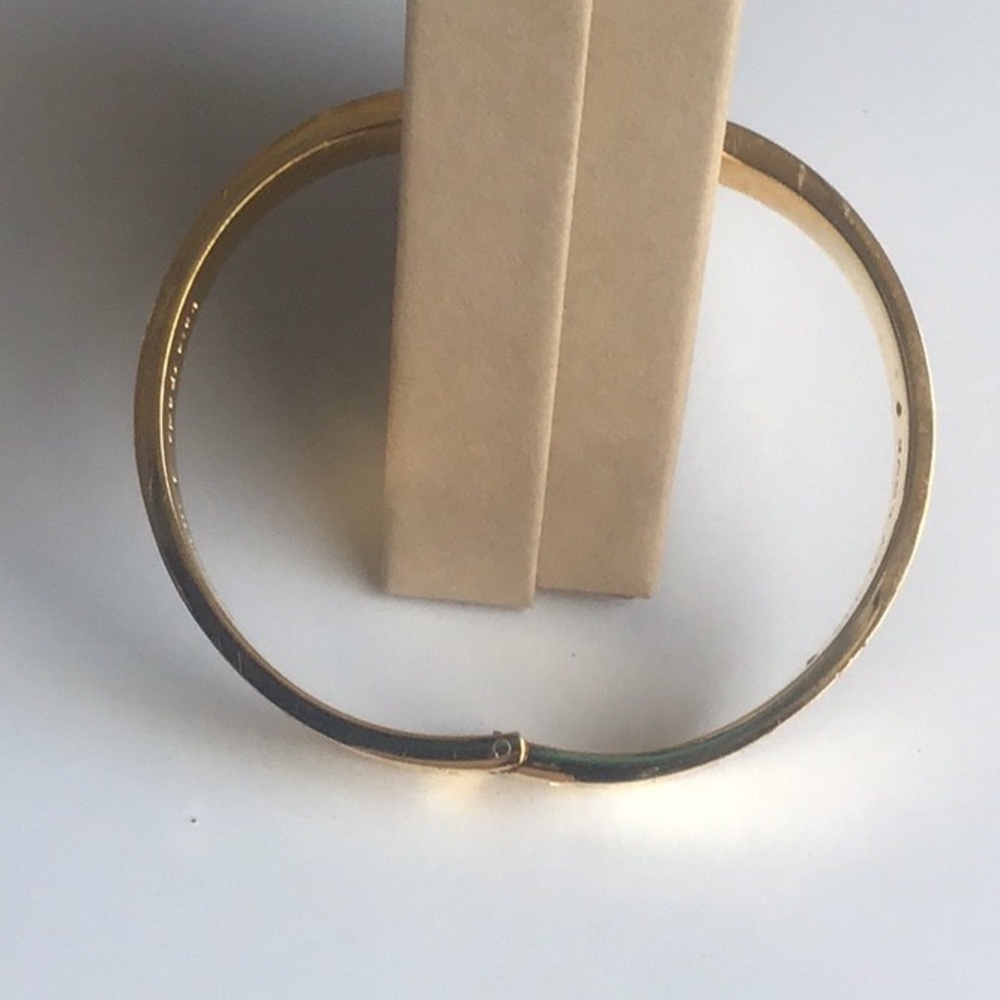 Kate Spade All My Love hearts gold plated Bangle Bracelet Rare - Picture 9 of 16